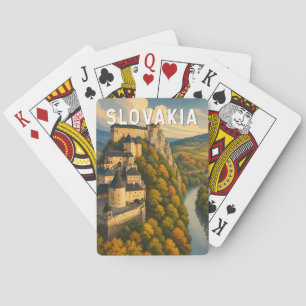 Jeu De Cartes Illustration de voyage en Slovaquie style vintage