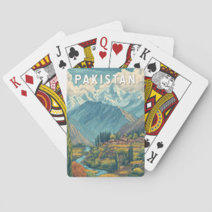 Jeu De Cartes Illustration de voyage vintage au Pakistan