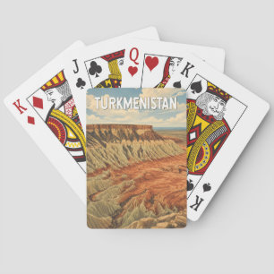 Jeu De Cartes Illustration de voyage vintage au Turkménistan