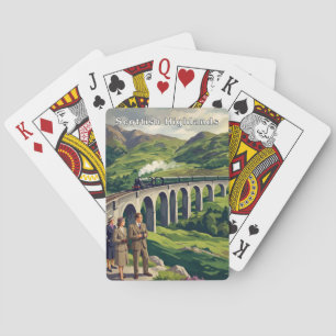 Jeu De Cartes Illustration de voyage vintage des Highlands écoss