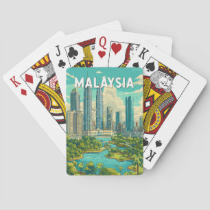 Jeu De Cartes Illustration de voyage vintage en Malaisie