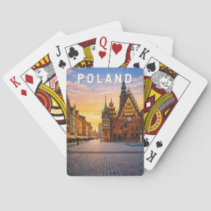 Jeu De Cartes Illustration de voyage vintage sur la Pologne