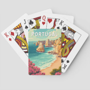 Jeu De Cartes Illustration de voyage vintage sur le Portugal