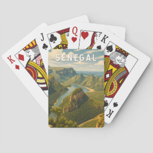 Jeu De Cartes Illustration de voyage vintage sur le Sénégal