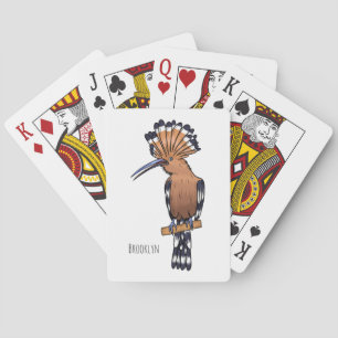 Jeu De Cartes Illustration d'oiseau huppé d'Eurasie