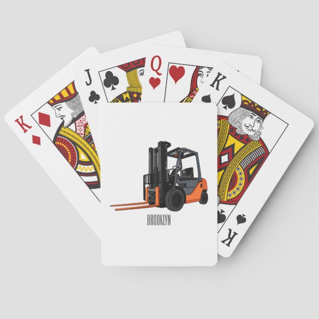Jeu De Cartes Illustration du chariot élévateur (dos)