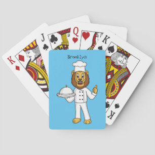 Jeu De Cartes Illustration du chef mignon lion