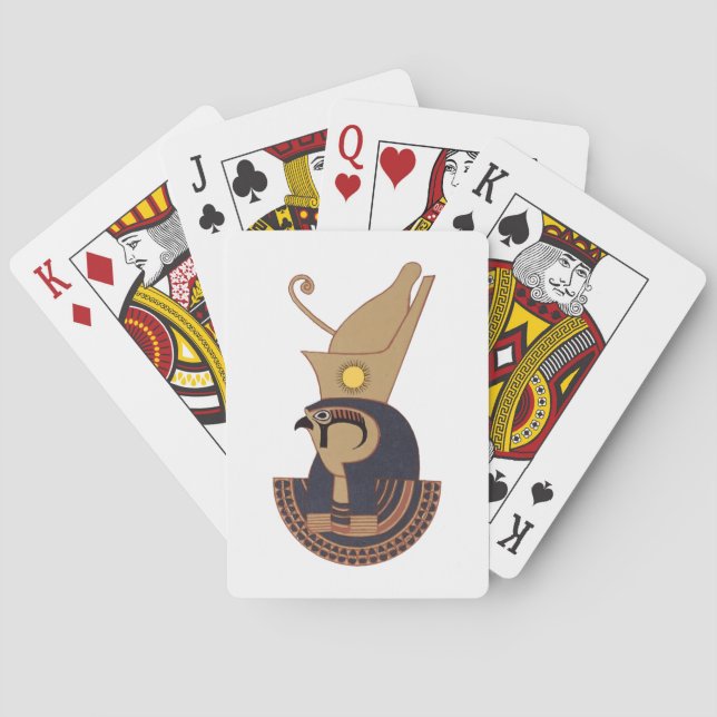 Jeu De Cartes Illustration du dieu égyptien Horus antique (dos)