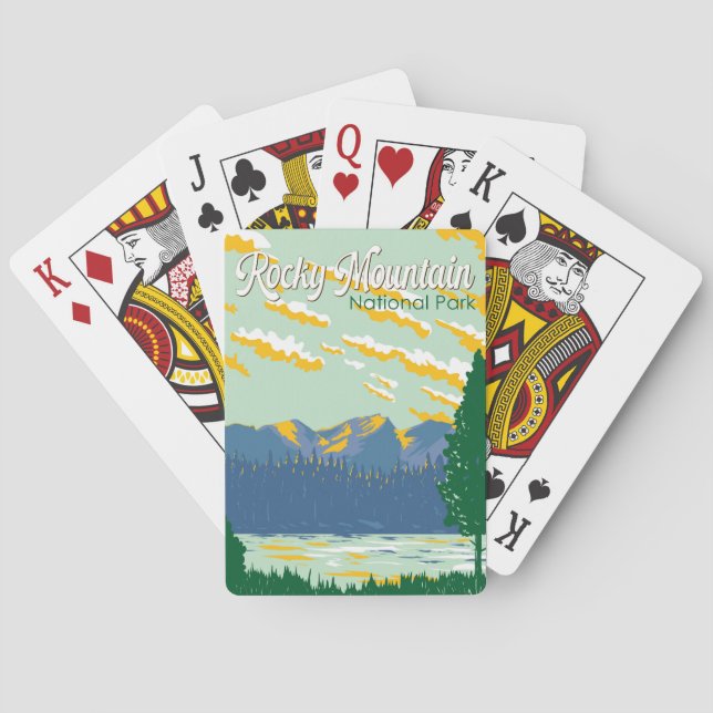 Jeu De Cartes Illustration du Parc national des Rocheuses (dos)