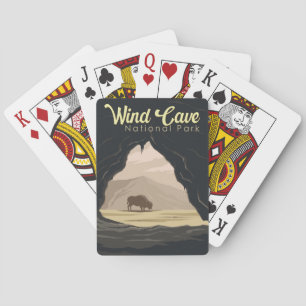 Jeu De Cartes Illustration du parc national Wind Cave Travel Art