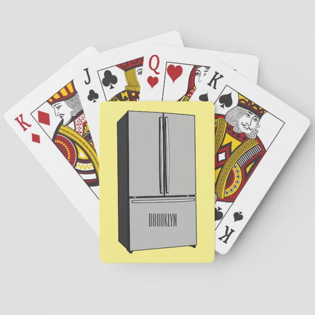 Jeu De Cartes Illustration du réfrigérateur de porte française (dos)