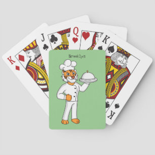 Jeu De Cartes Illustration d'un chef tigre drôle et mignon