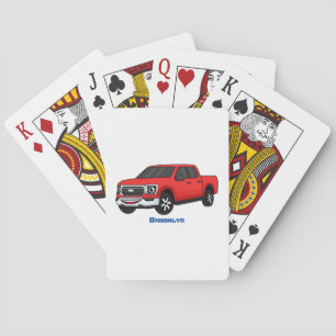 Jeu De Cartes Illustration d'une camionnette rouge mou