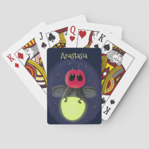 Jeu De Cartes Illustration d'une luciole à éclair mignon