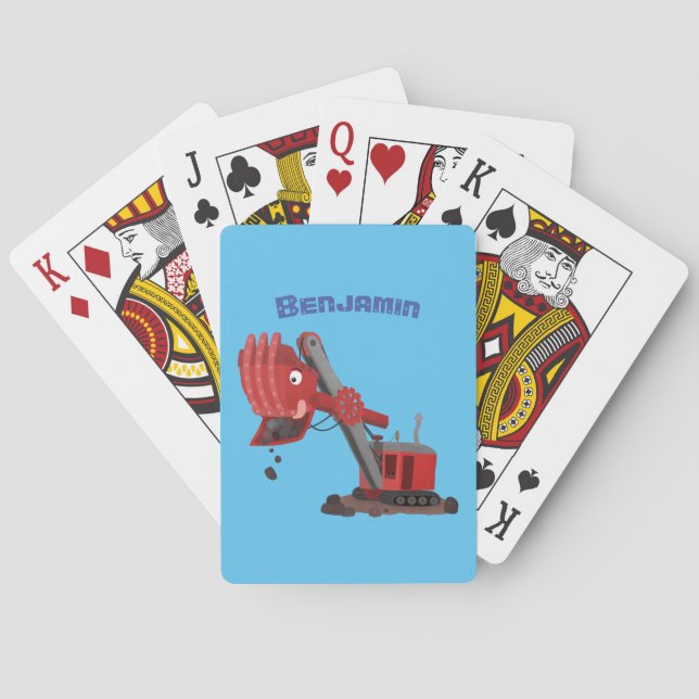 Jeu De Cartes Illustration d'une pelle à vapeur rouge mou (dos)