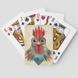 Jeu De Cartes Illustration géométrique du coq