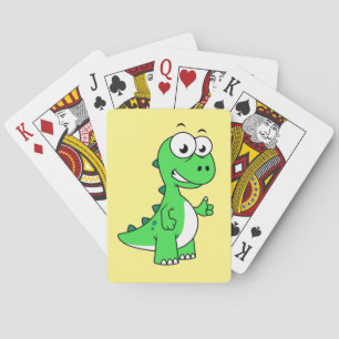 Jeu De Cartes Illustration Mignonne Du Tyrannosaurus Rex. 2
