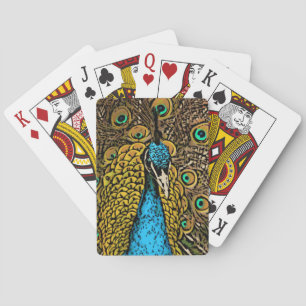 Jeu De Cartes Illustration Peacock Splendor