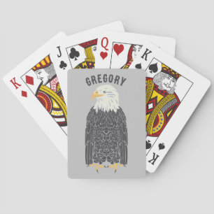 Jeu De Cartes Illustration personnalisée de l'aigle à tête debou