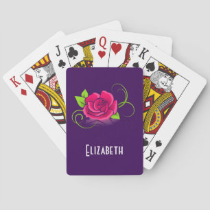 Jeu De Cartes Illustration rose customisée
