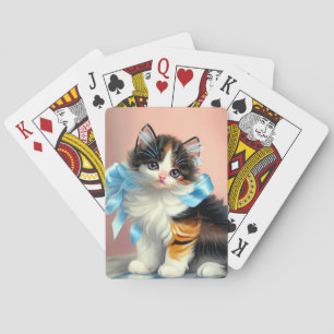 Jeu De Cartes Illustration vintage Calico Kitten