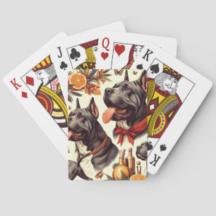 Jeu De Cartes Illustration vintage Cane Corso