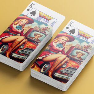 Jeu De Cartes Illustration vintage de la prise en main par pays