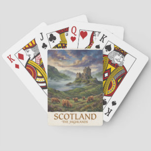 Jeu De Cartes Image de voyage vintage des Highlands écossais
