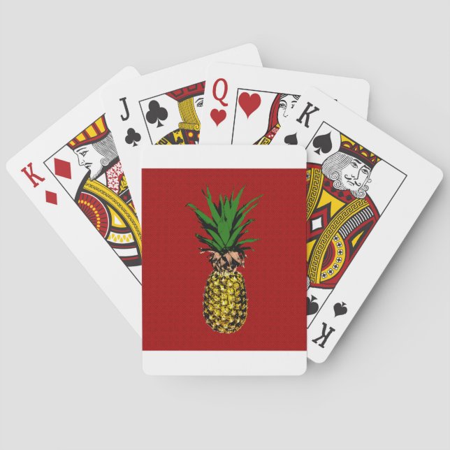 Jeu De Cartes Image Newsprint ananas (dos)