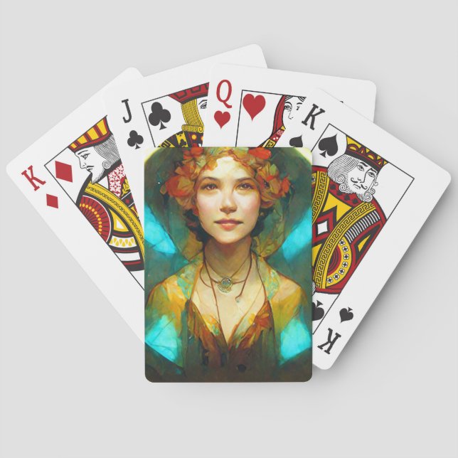 Jeu De Cartes Imaginaire Art Nouveau Lumière (dos)