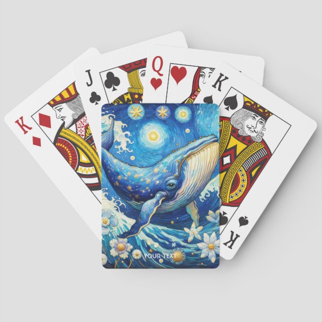 Jeu De Cartes Imaginaire Belle baleine Etoiles Mer (dos)