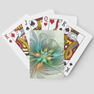 Jeu De Cartes Imaginaire coloré Moderne Fleur Abstraite Fractale