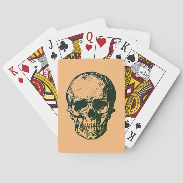 Jeu De Cartes Imaginaire crâne Art Rock Punk Métal lourd (dos)