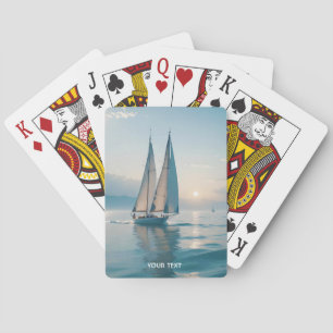 Jeu De Cartes Imaginaire Cute Boat Sea Sun