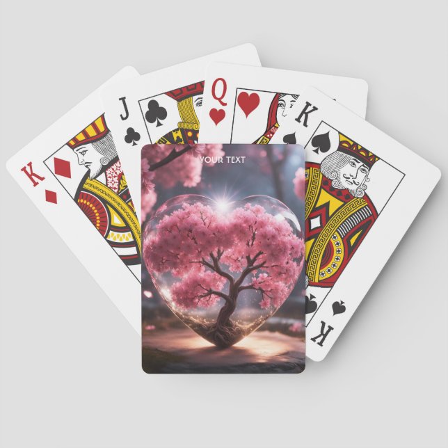 Jeu De Cartes Imaginaire Cute Vivid Coeur Sakura Verre (dos)