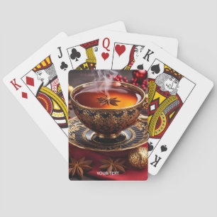 Jeu De Cartes Imaginaire Cute Vivid Tasse Thé Noël