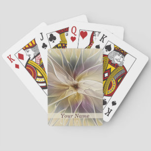 Jeu De Cartes Imaginaire Floral Gold Eggplant Nom de l'art Abstr