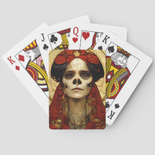 Jeu De Cartes Imaginaire foncé Gothique Crâne femme 3