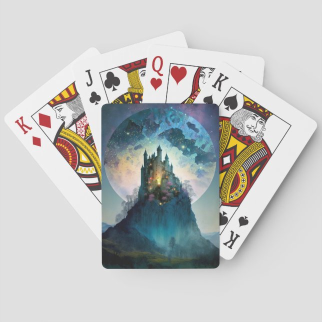 Jeu De Cartes Imaginaire Magique Château Jouer des cartes (dos)