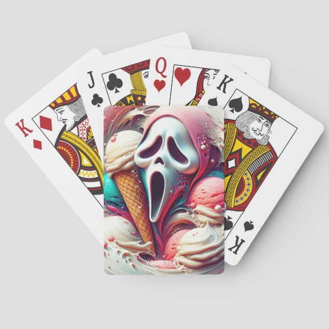 Jeu De Cartes Imaginaire mignon Masque Ice cri (dos)