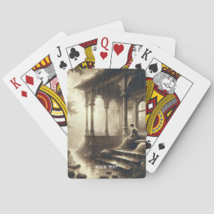 Jeu De Cartes Imaginaire Mignonne Pluie Ruines Fille