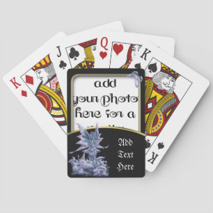 Jeu De Cartes Imaginaire Photo Cadre Modèle Lecture Cartes