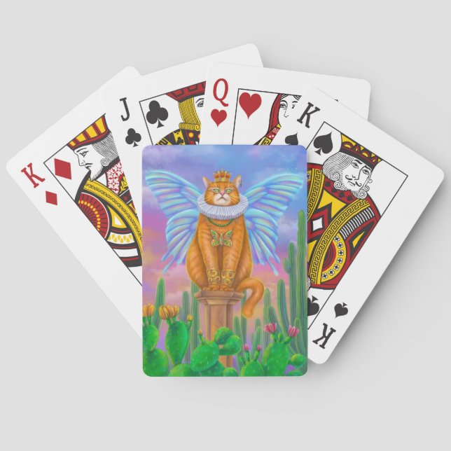 Jeu De Cartes Imaginaire roi papillon chat (dos)