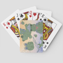 Imagination Grenouille Jouer des cartes