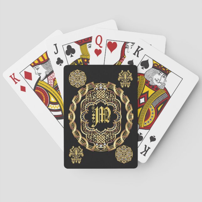 Jeu De Cartes IMPORTANT du monogramme M eu connaissance de la (dos)