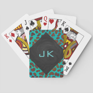 Jeu De Cartes Impression Brown et Turquoise dalmate