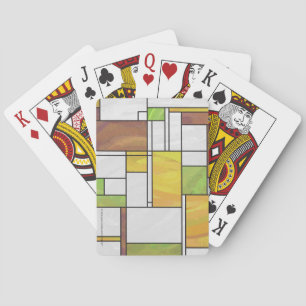 Jeu De Cartes Impression Brown jaune vert