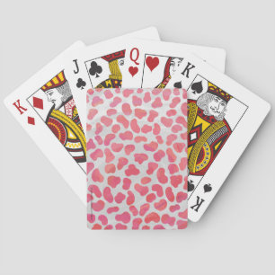 Jeu De Cartes Impression dalmate rose et blanc