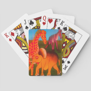 Jeu De Cartes Impression d'art animal africain