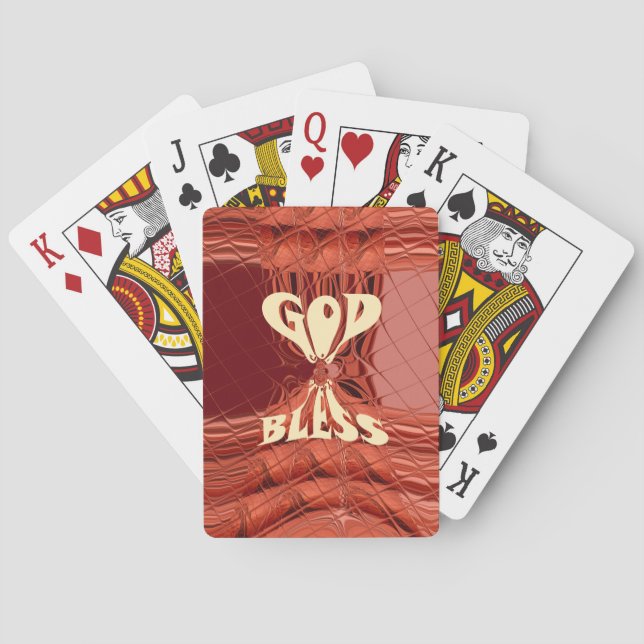 Jeu De Cartes Impression d'art Dieu béni (dos)